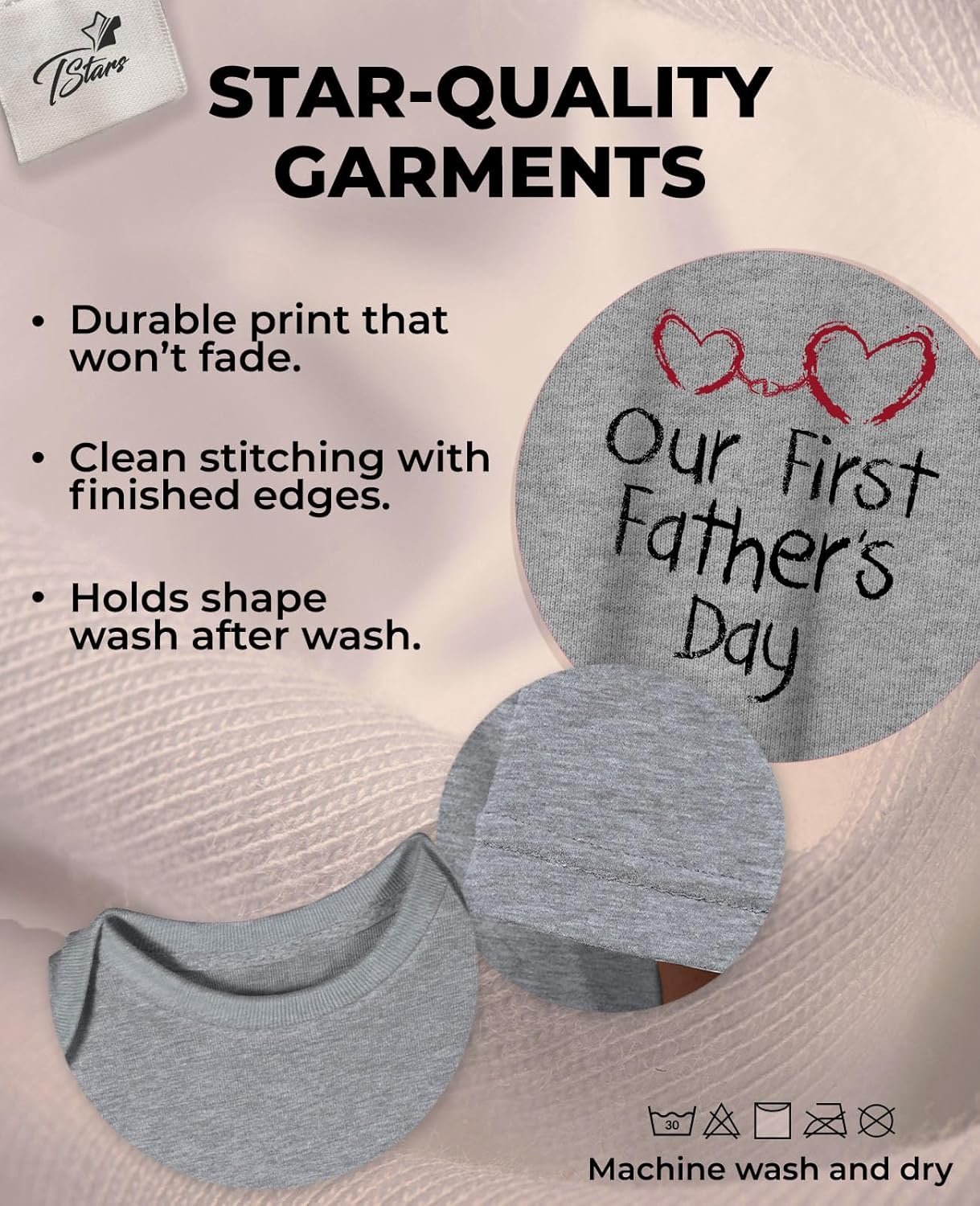 Our First Father'S Day Matching Outfits New Dads Gifts Dad Shirt and Son Daughter Infant Bodysuit
