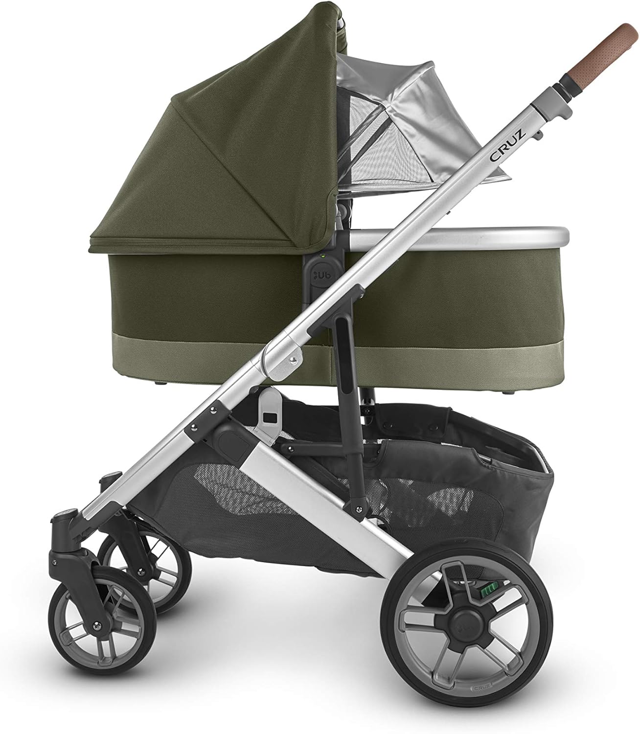 Bassinet - HAZEL (Olive/Silver/Saddle Leather)