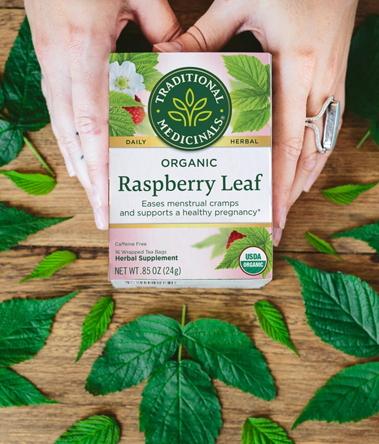 Organic Raspberry Leaf Herbal Tea - 16 Tea Bags