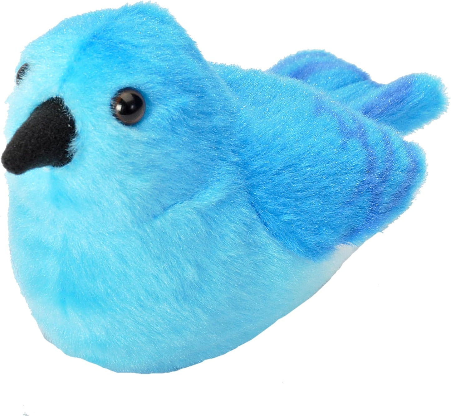 Audubon Birds Mountain Bluebird Plush with Authentic Bird Sound, Stuffed Animal, Bird Toys for Kids and Birders