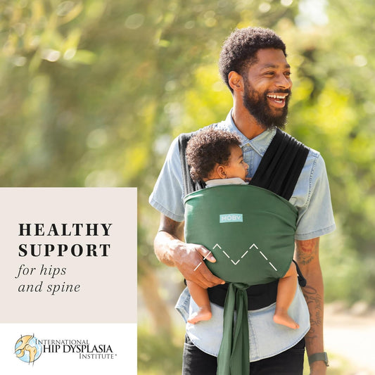 Easy-Wrap Carrier | Baby Carrier and Wrap in One for Mothers, Fathers, and Caregivers | Designed for Newborns, Infants, and Toddlers | Holder Can Carry Babies up to 33 Lbs (Olive-Onyx)
