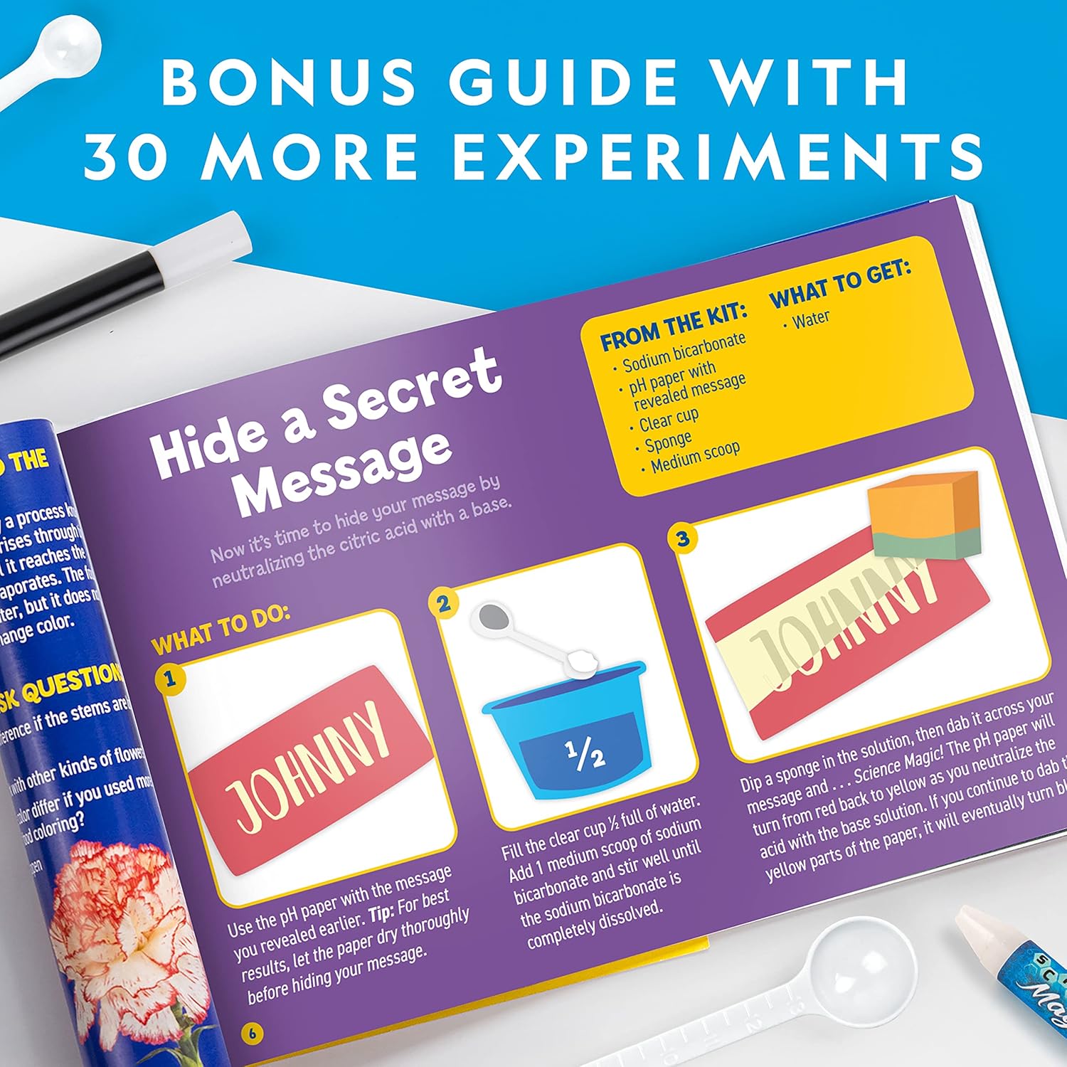 Science Magic Kit – Science Kit for Kids with 50 Unique Experiments and Magic Tricks, Chemistry Set and STEM Toy, a Great Gift for Boys and Girls