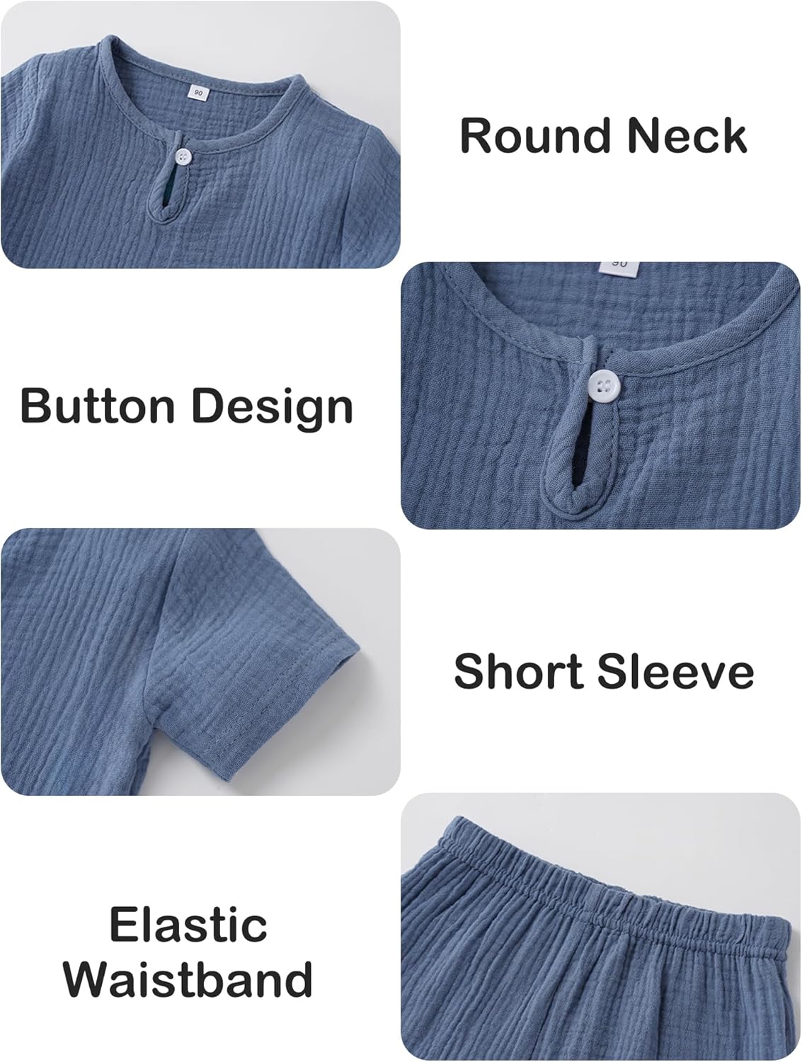Baby Boy Summer Clothes Set Toddler Short Sleeve Tops & Shorts Set Cotton Casual 2 Piece Outfits Set