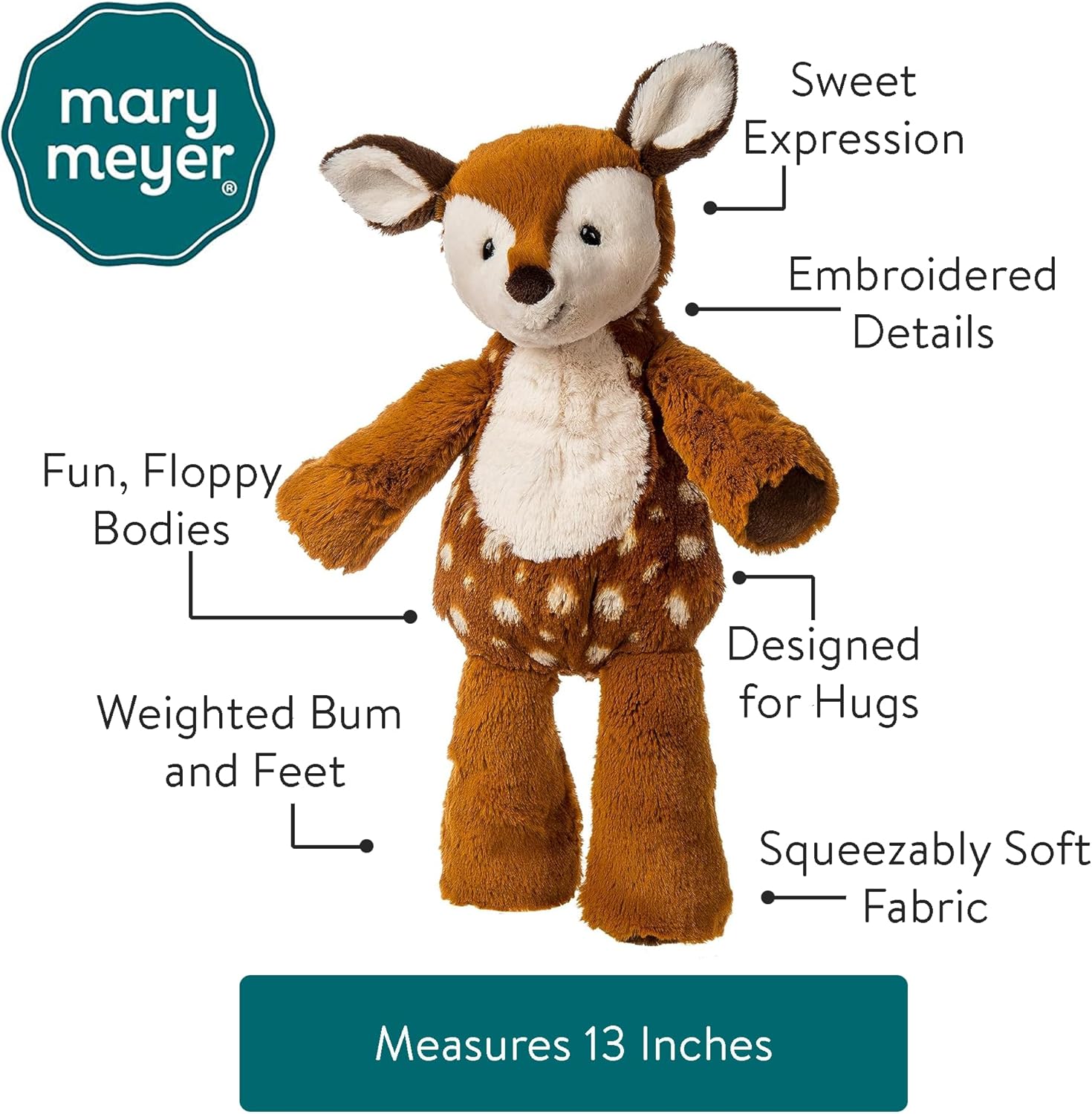 - Marshmallow Zoo Plush Animal Toy - Fawn 13"