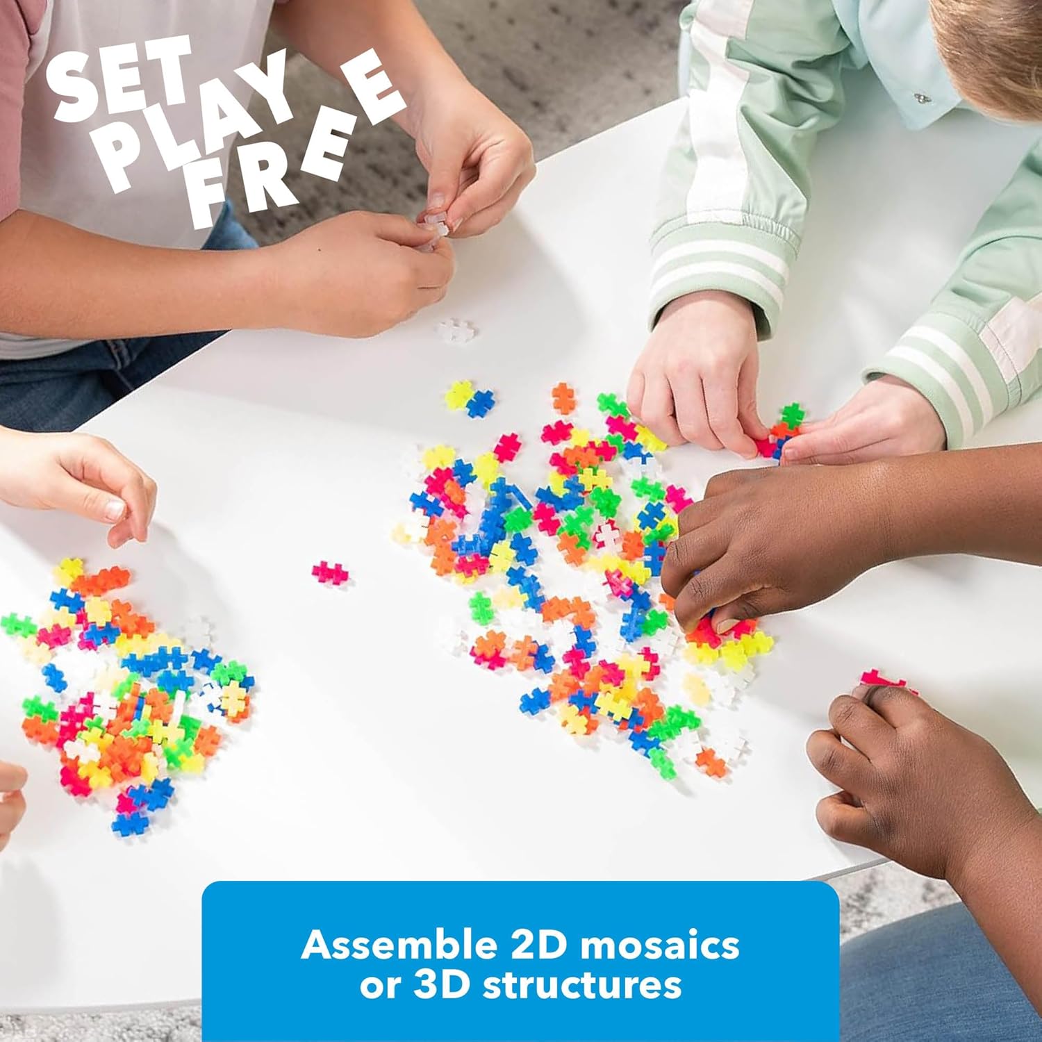 Plus-Plus 03311 600 Piece Neon Toy Set
