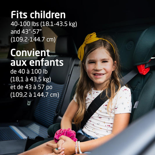 Rodisport 2-In-1 Convertible Booster Car Seat | High Back & Backless Modes | 7-Position Adjustable Height | Integrated Belt Guides | Rigid-Latch System | Cognac