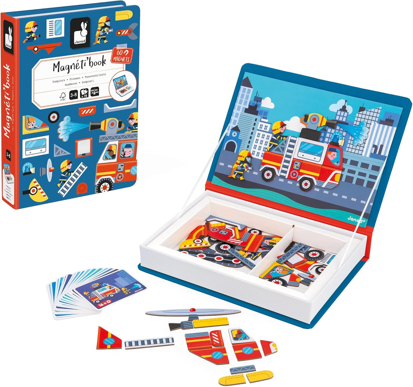 - Magneti’Book Firefighters - Educational Magnetic Games - Toy for Kids Toddler Children - Imagination and Creativity Game - Fine Motor Skills Toy - 3 to 8 Years - J02583
