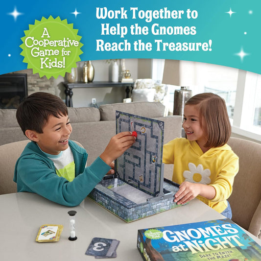 Gnomes at Night a Cooperative Maze Board Games for Kids Ages 6+ 2 to 4 Players