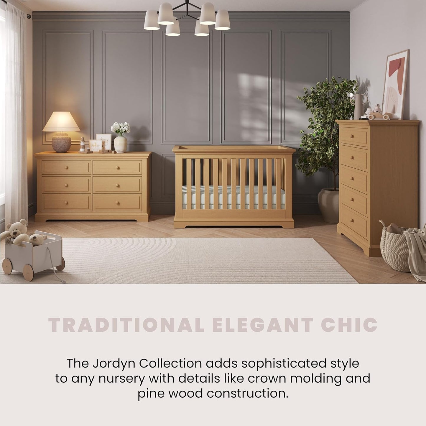 Jordyn Euro 4-In-1 Crib (Biscotti)