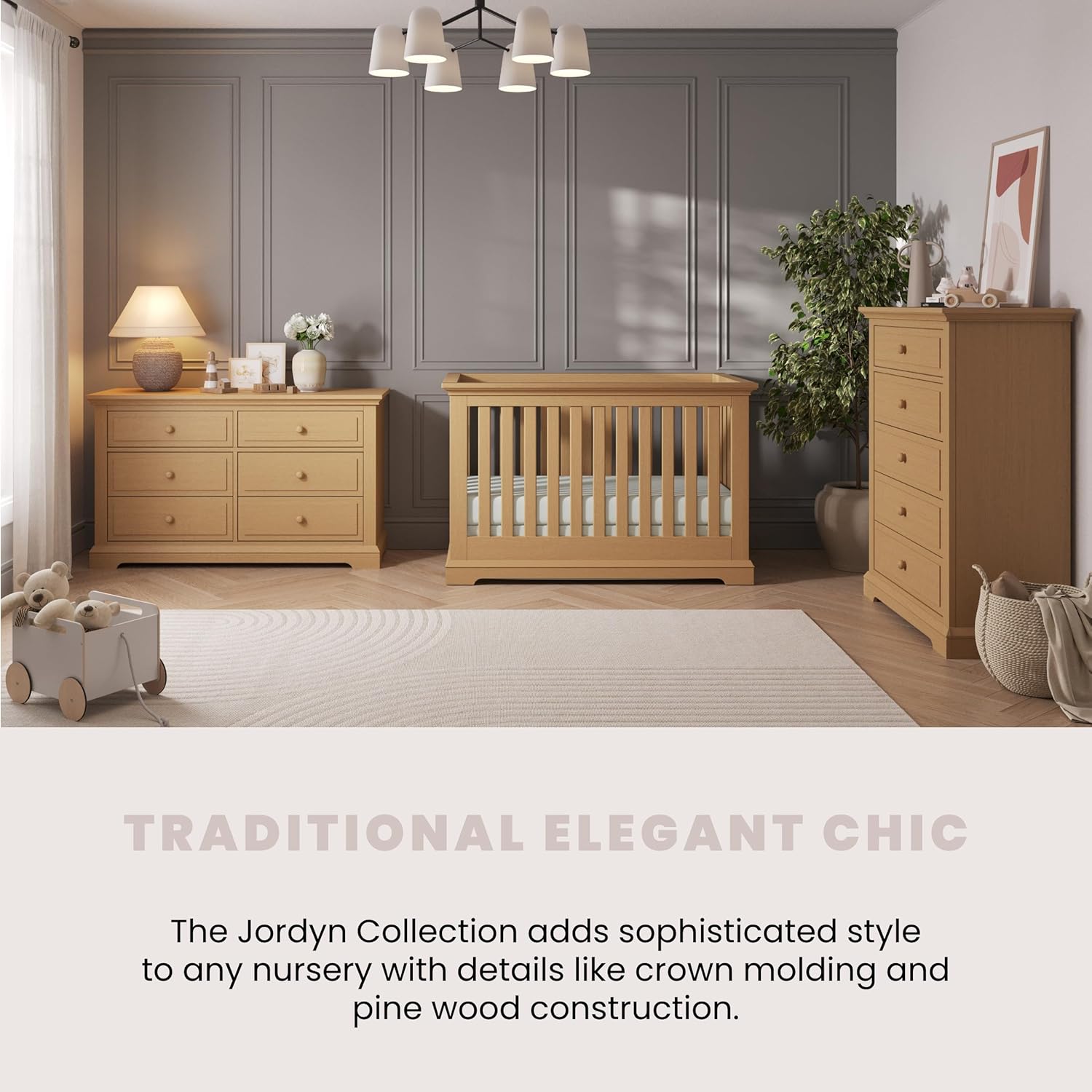Jordyn Euro 4-In-1 Crib (Biscotti)