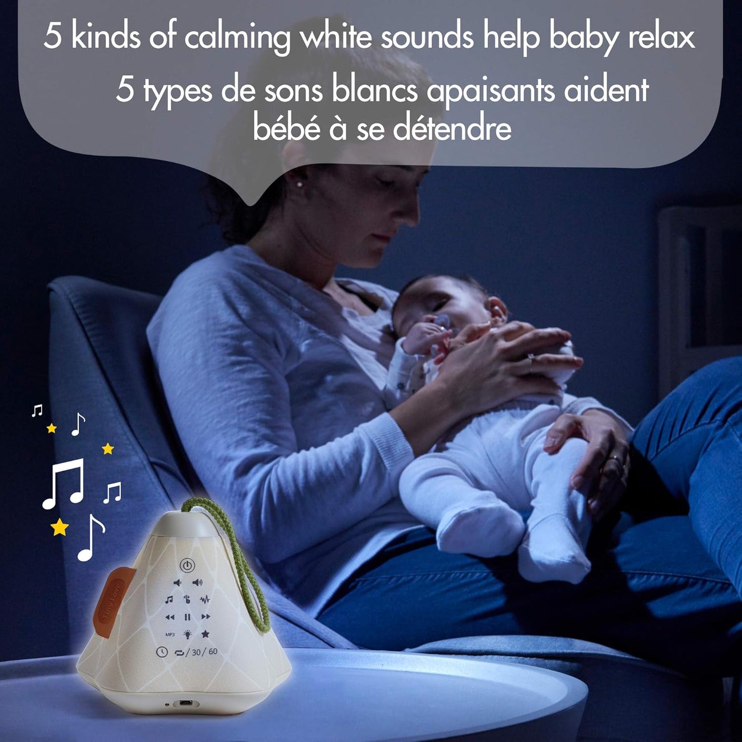 Boho Chic Tiny Dreamer 3-In-1 Musical Projector, Soft Beige