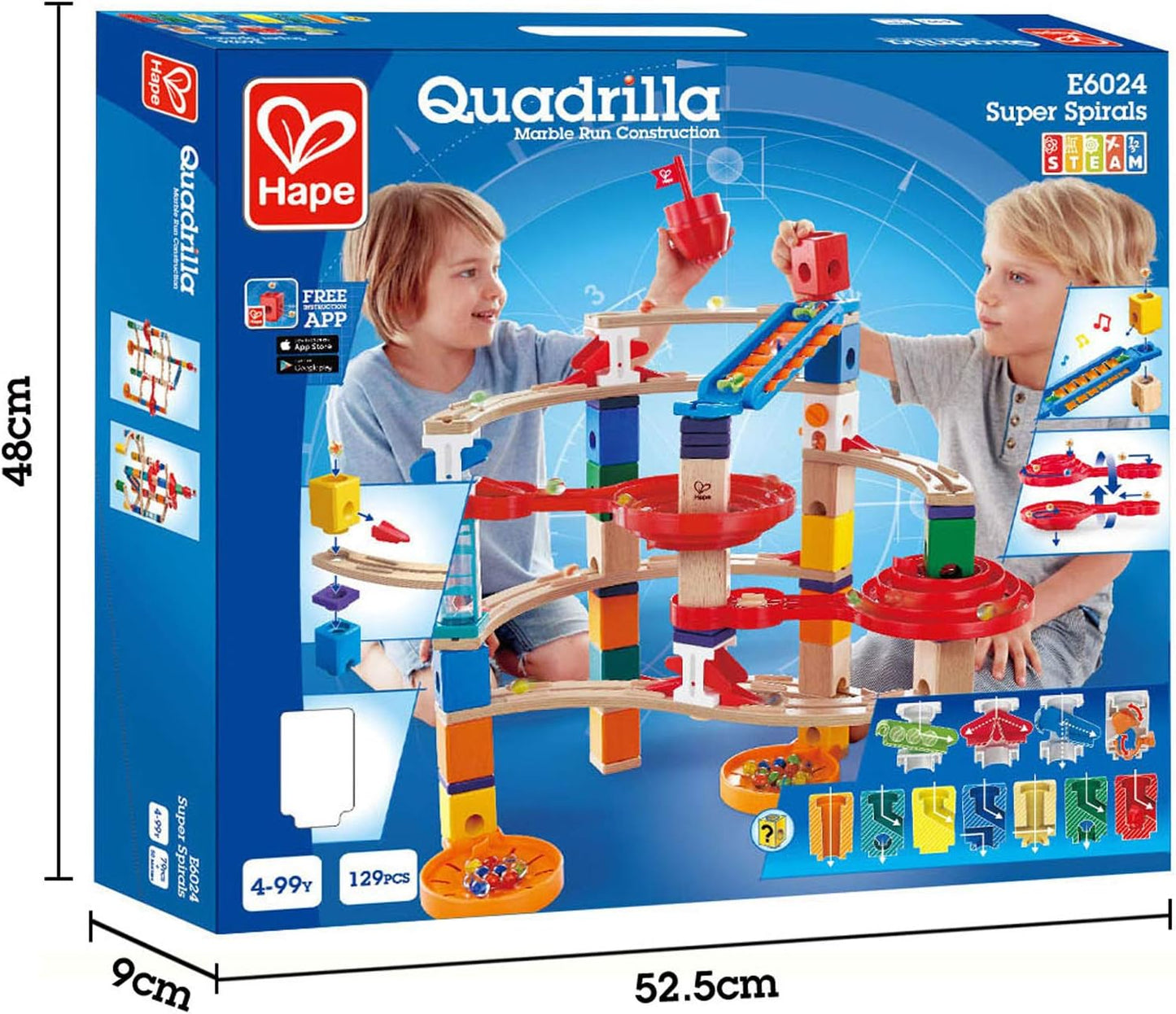 Marble Run Blocks, Super Spirals, Building Blocks Set, Model:E6024