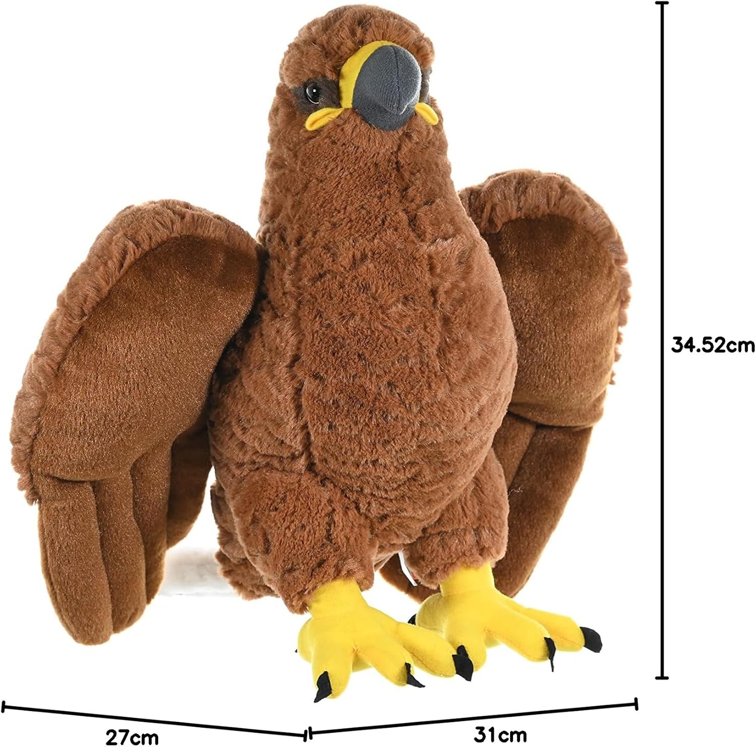 Golden Eagle, Cuddlekins, Stuffed Animal, 12 Inches, Gift for Kids, Plush Toy, Fill Is Spun Recycled Water Bottles
