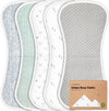 Organic Burp Cloths Baby Boy & Girl - 5-Pack Super Absorbent Cotton Burping Cloths for Babies, Soft & Plush Newborn Spit up Rags, Infant Towels for Milk Spit Up, Unisex, Large 53Cm X 25Cm (Nordic)