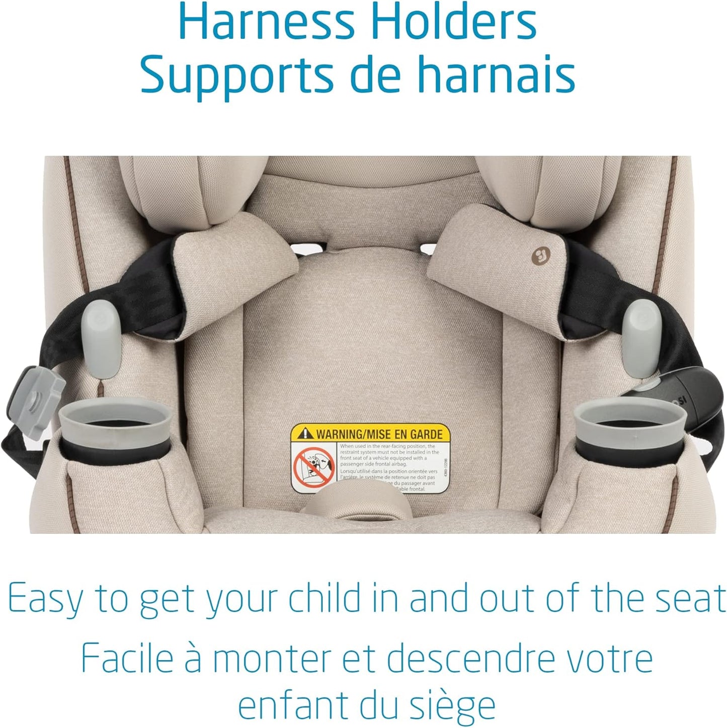 Maxi Cosi Pria All-In-One Car Seat, 3In1, Convertible from Infant to Toddler, Rear and Forward Facing, Booster Mode, Washable Seat Cover, Desert Wonder