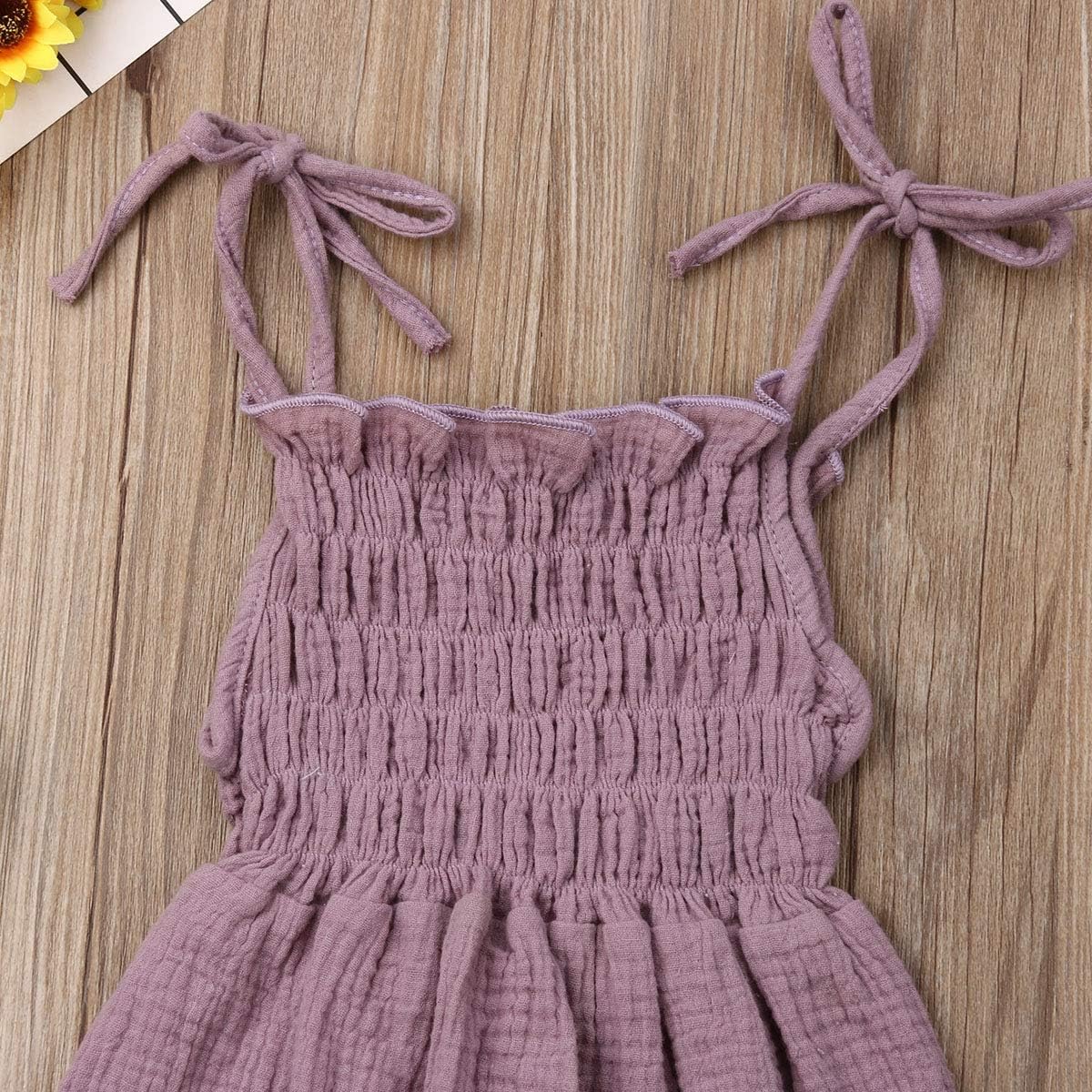 Newborn Baby Girl Clothes Summer Adjustable Straps Romper Dress Cotton Linen One Piece Photoshoot Birthday Outfit