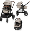 New Generation Zelia Luxe 5-In-1 Modular Travel System, Carriage Mode, Reversible Toddler Seat, Mico Infant Car Seat (Included), Enhanced All-Terrain Wheels, Use from Birth – New Hope Tan