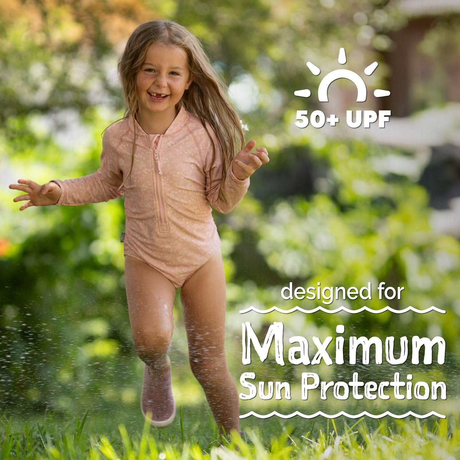 Long Sleeve 1-Pc Girls' UV Swim-Suit Rash Guard (Baby, Toddler, Kids)