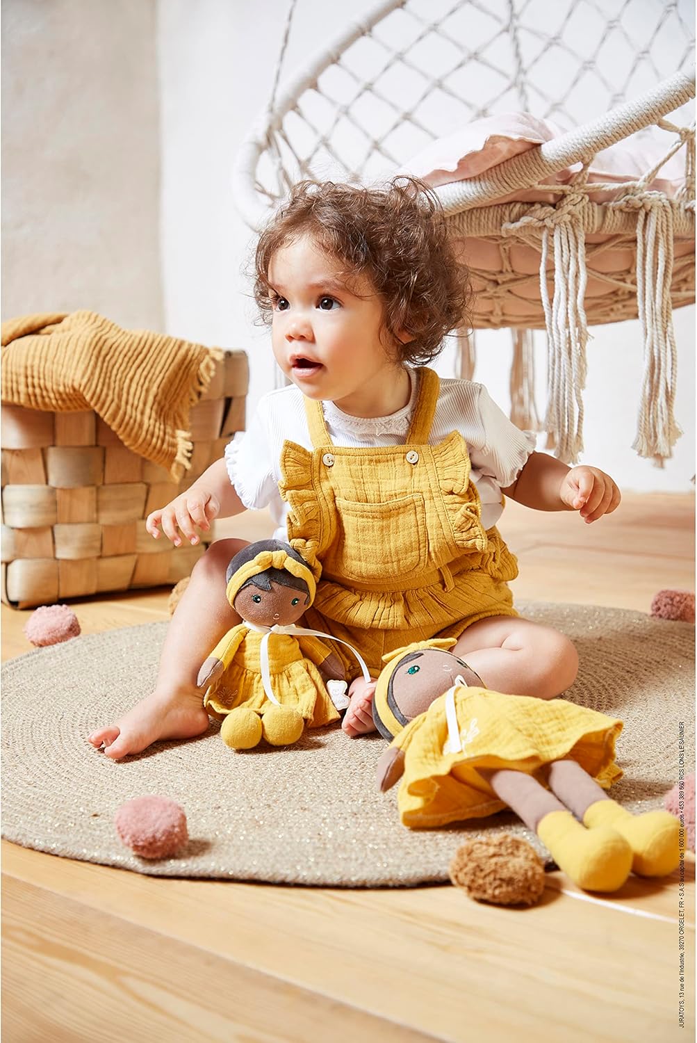 - My First Tendresse Doll Naomie 32 Cm - Polyester Soft Plush Toy for Babies and Girls - with Multilingual Gift Box - Yellow - from Birth - K200009.