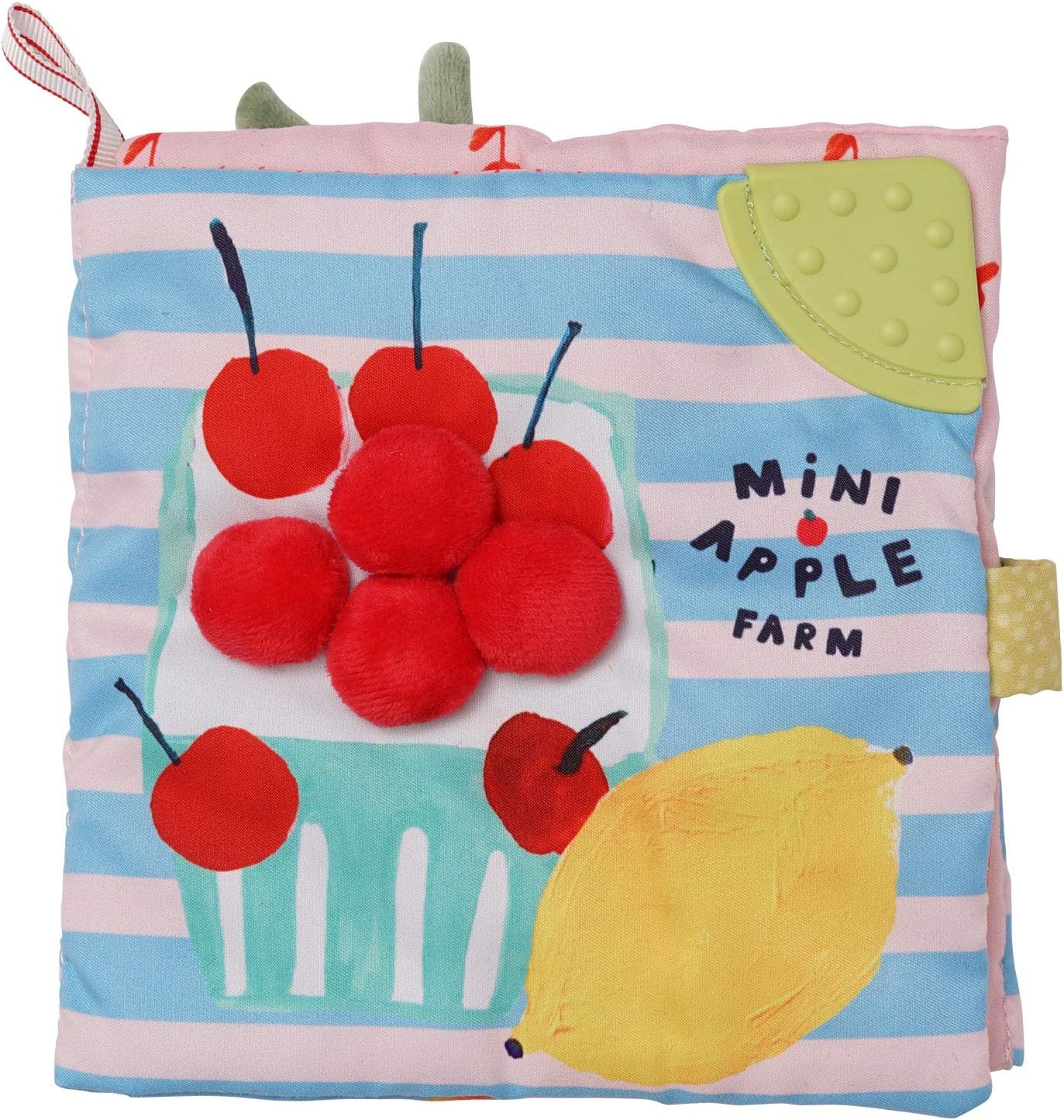 Mini-Apple Farm Soft Activity Crinkle Book for Baby & Toddler with Discovery Mirror and Textured Teether