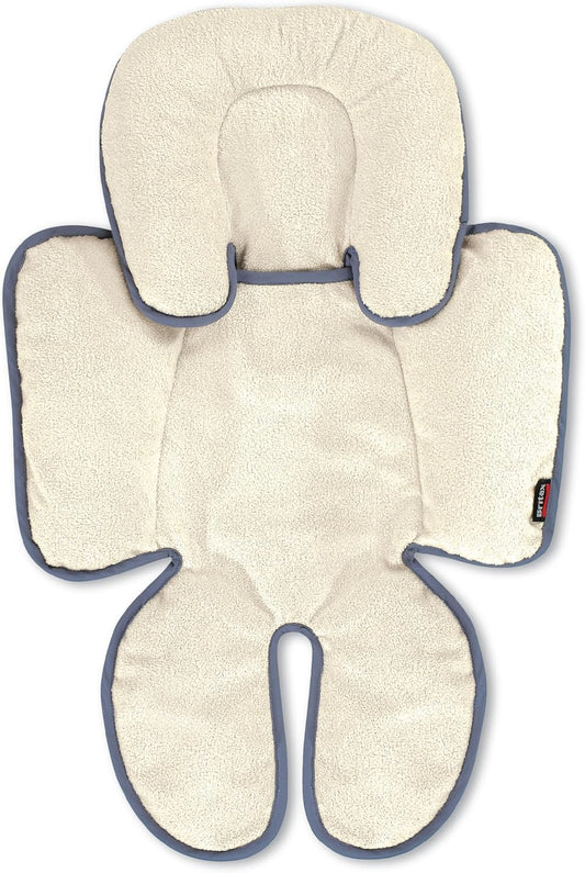 Adjustable Head and Body Support Pillow for Car Seats and Strollers | Crash Tested + Reversible Fleece and Moisture Wicking Fabric + Machine Washable, Iron/Gray