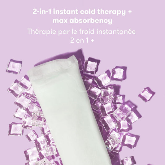 2-In-1 Postpartum Pads, Absorbent Perineal Ice Maxi Pads, Instant Cold Therapy Packs and Maternity Pad in One, 8Ct