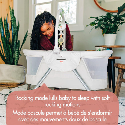 2-In-1 Take along Deluxe Bassinet, White