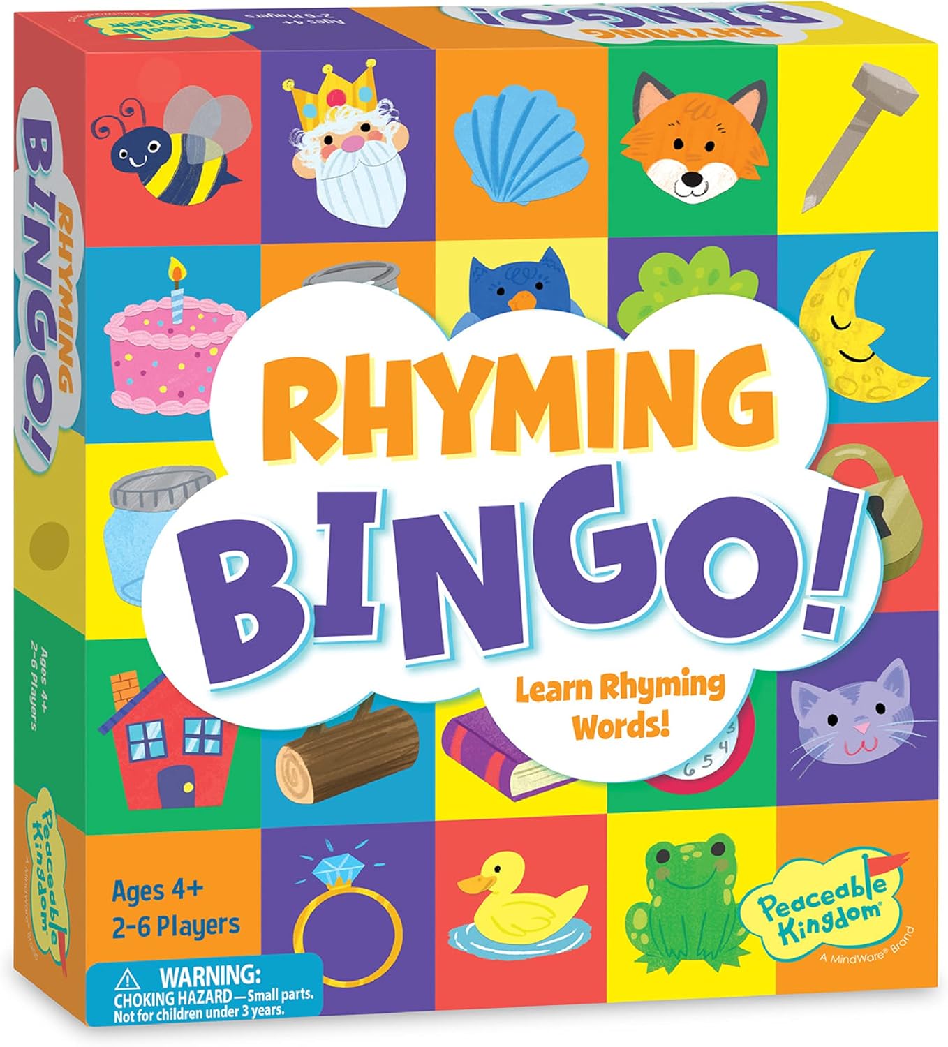 Rhyming Bingo - Reading and Learning Game for Kids Ages 4 Years and Up