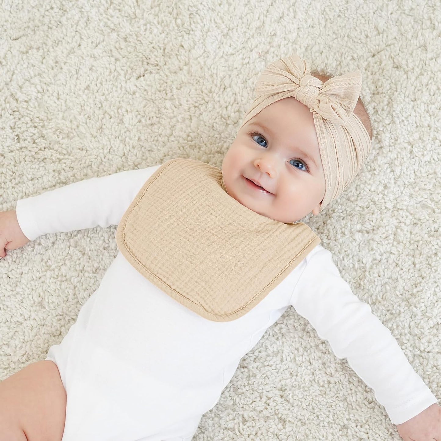 Muslin Baby Bibs 100% Cotton Baby Bandana Drool Bibs for Unisex Baby Girls Boys Toddlers Drooling and Teething