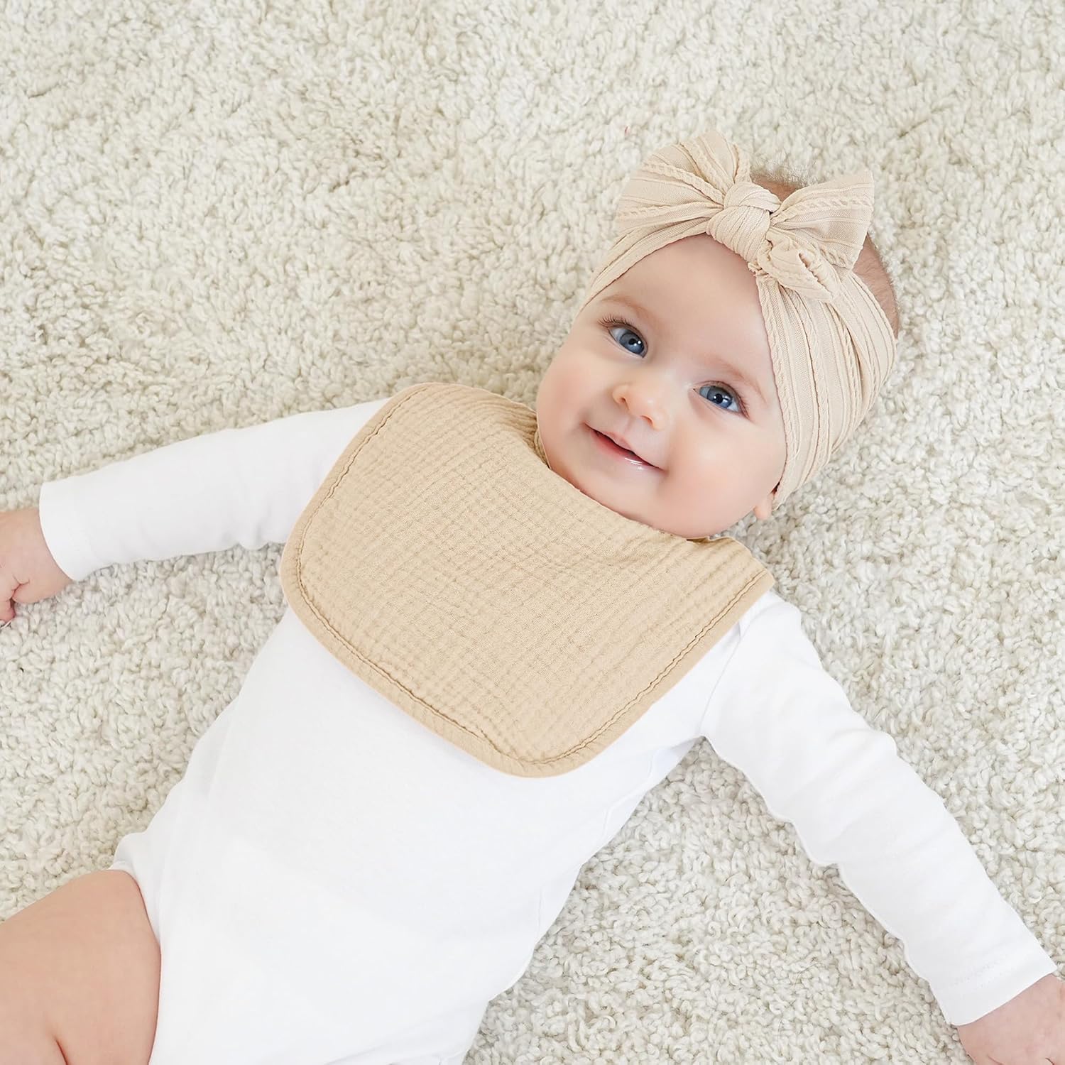 Muslin Baby Bibs 100% Cotton Baby Bandana Drool Bibs for Unisex Baby Girls Boys Toddlers Drooling and Teething