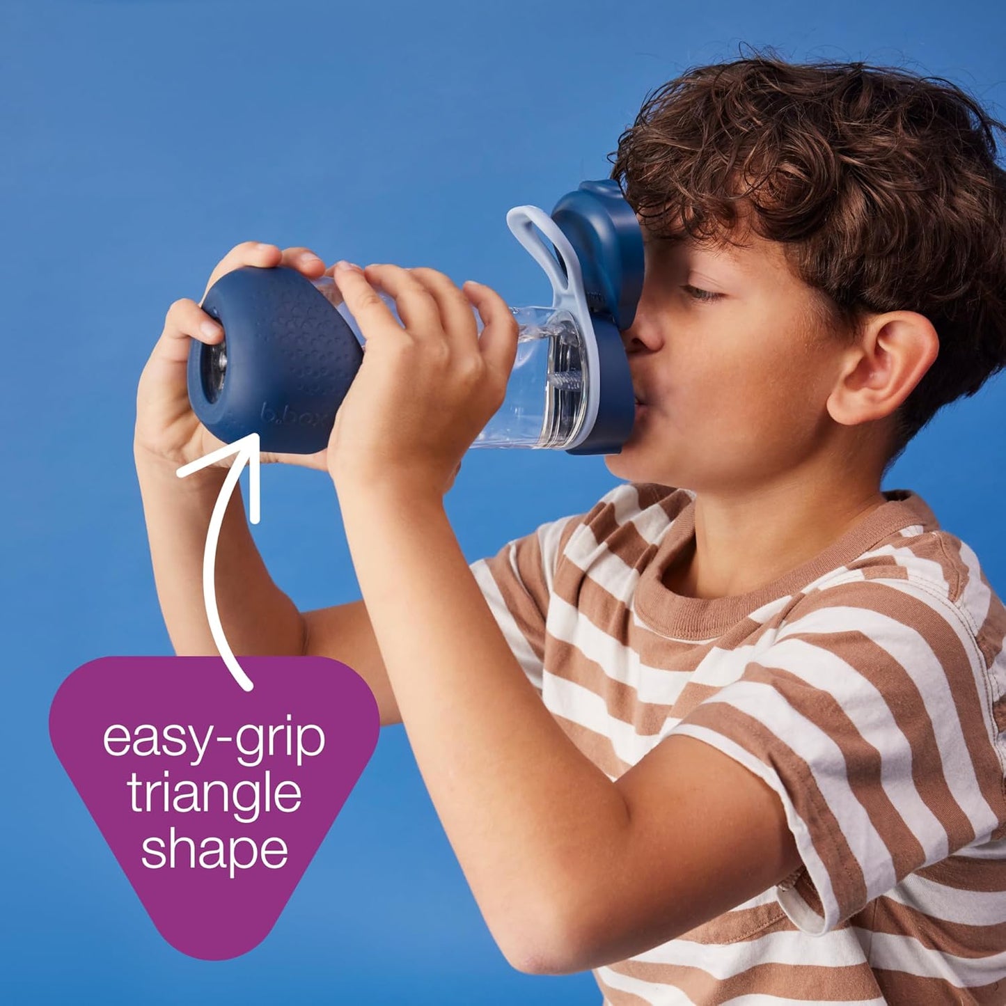 20 Oz Sport Spout Bottle: Kids Water Bottle with Spout and Lid for School, Sports, Travel, Daycare. Spill Proof & Leak Proof. Easy Grip Triangle Shape, Durable Tritan. BPA Free, Dishwasher Safe