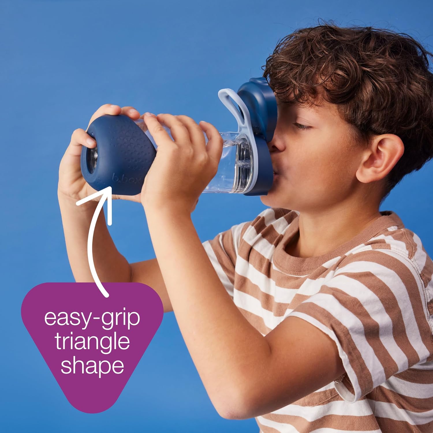 20 Oz Sport Spout Bottle: Kids Water Bottle with Spout and Lid for School, Sports, Travel, Daycare. Spill Proof & Leak Proof. Easy Grip Triangle Shape, Durable Tritan. BPA Free, Dishwasher Safe