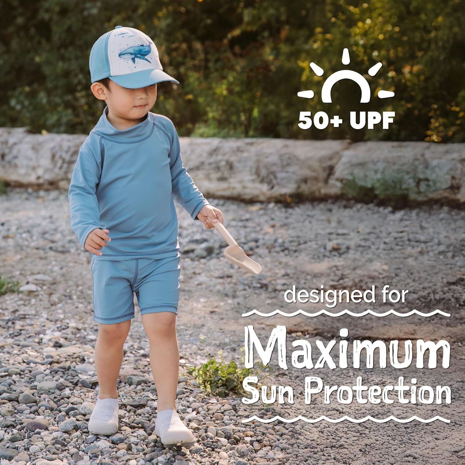 UV Swim Shorts and Long Sleeve UV Shirt for Toddlers