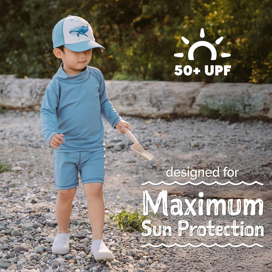 UV Swim Shorts and Long Sleeve UV Shirt for Toddlers