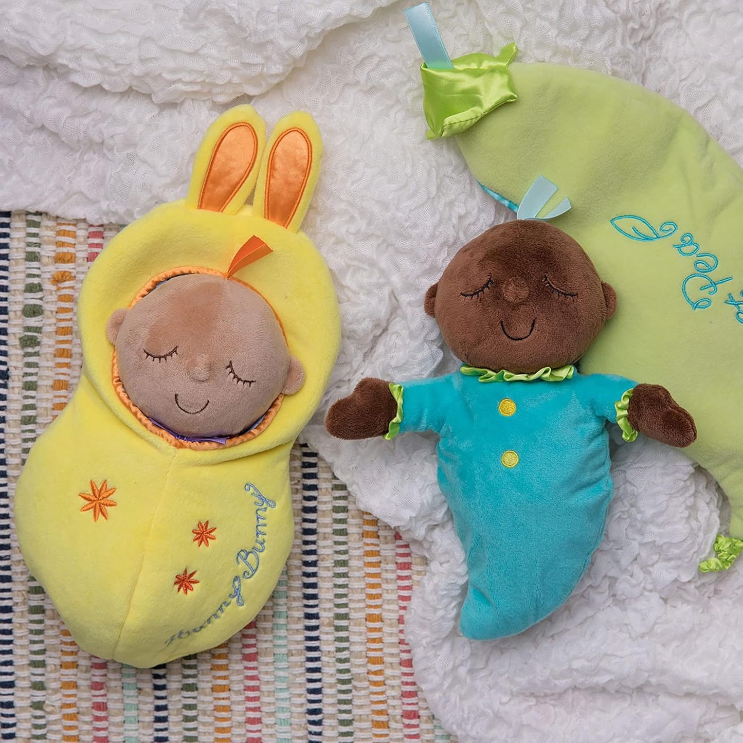 Snuggle Pod Sweet Pea Brown First Baby Doll with Cozy Sleep Sack for Ages 6 Months and Up