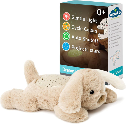 Calming Mini Nightlight Star Projector | Gentle Brightness | 3 Colors | 1 Constellation | Auto-Shutoff | Dream Buddies Patch the Puppy