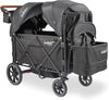 Caravan V3, Byron Black - Stroller/Wagon for Kids & Babies - Seats 2 Passengers or 200 Lbs. Total Weight Capacity. - Reclining Seats, Full-Coverage Sun Canopies, Height-Adjustable Handlebar