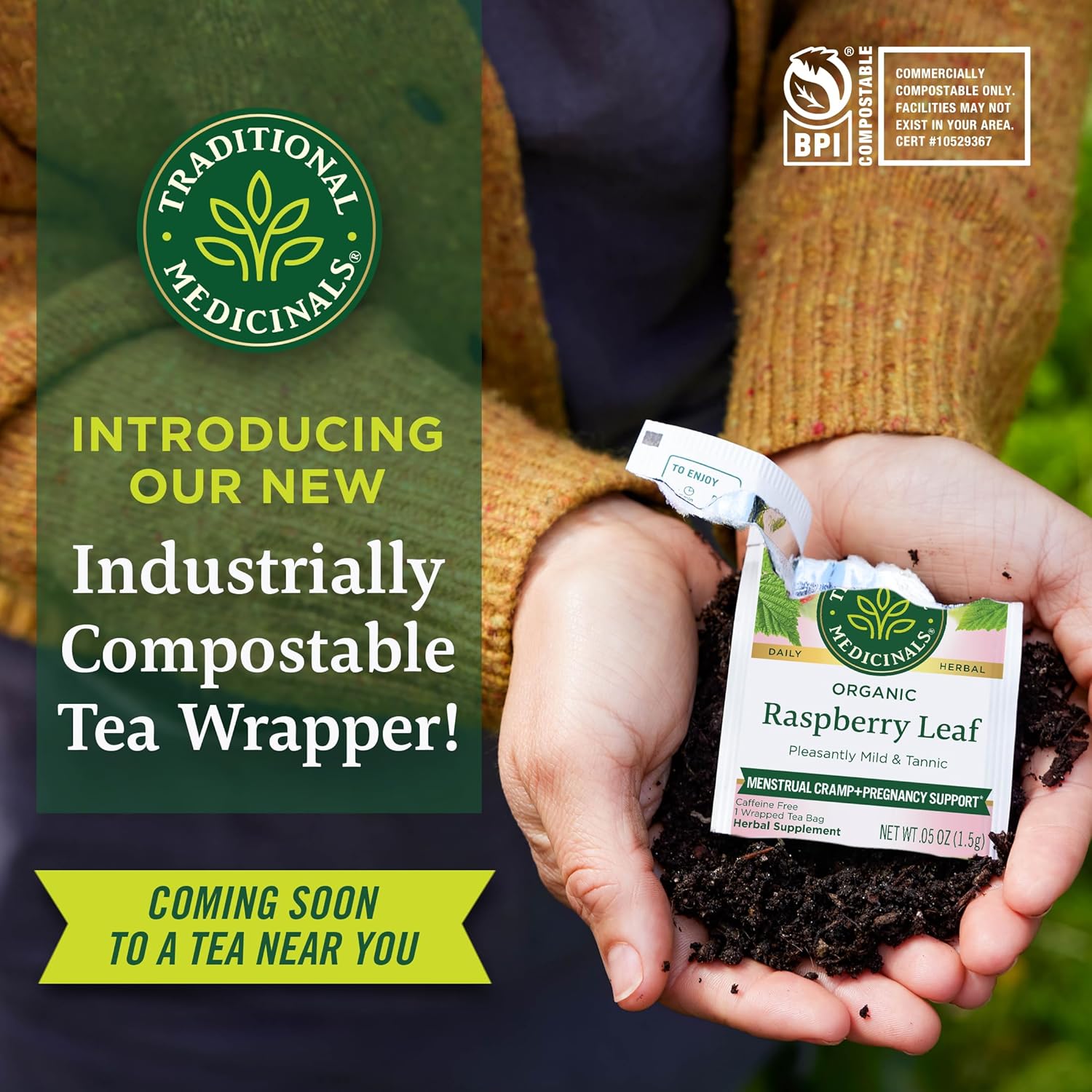Organic Raspberry Leaf Herbal Tea - 16 Tea Bags