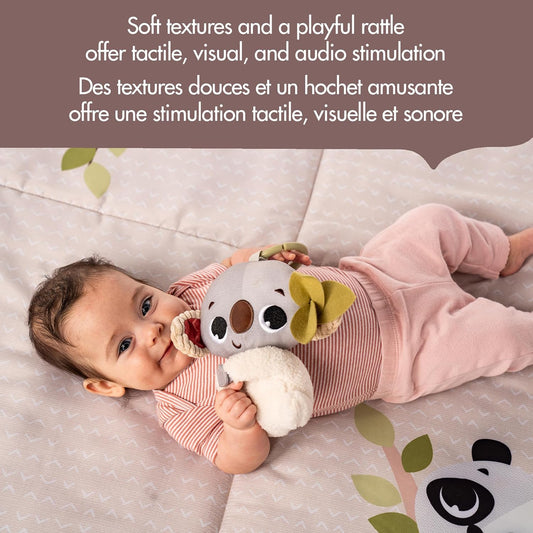 Boho Chic Koala Rattle – EARTHY DESIGN Plush Baby Toy with UNIVERSAL CLIP for Strollers, Bassinets, and Cribs, Encourages Exploration and Cognitive Development, for 0M+