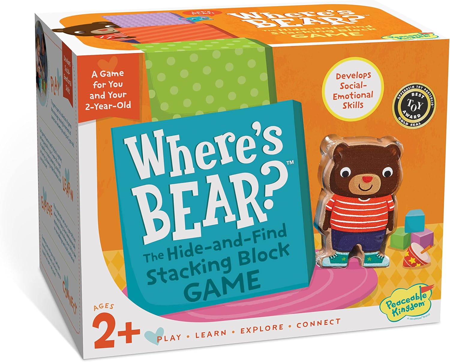 Where'S Bear? - the Hide-And-Find Stacking Block Game for 2-Year-Olds