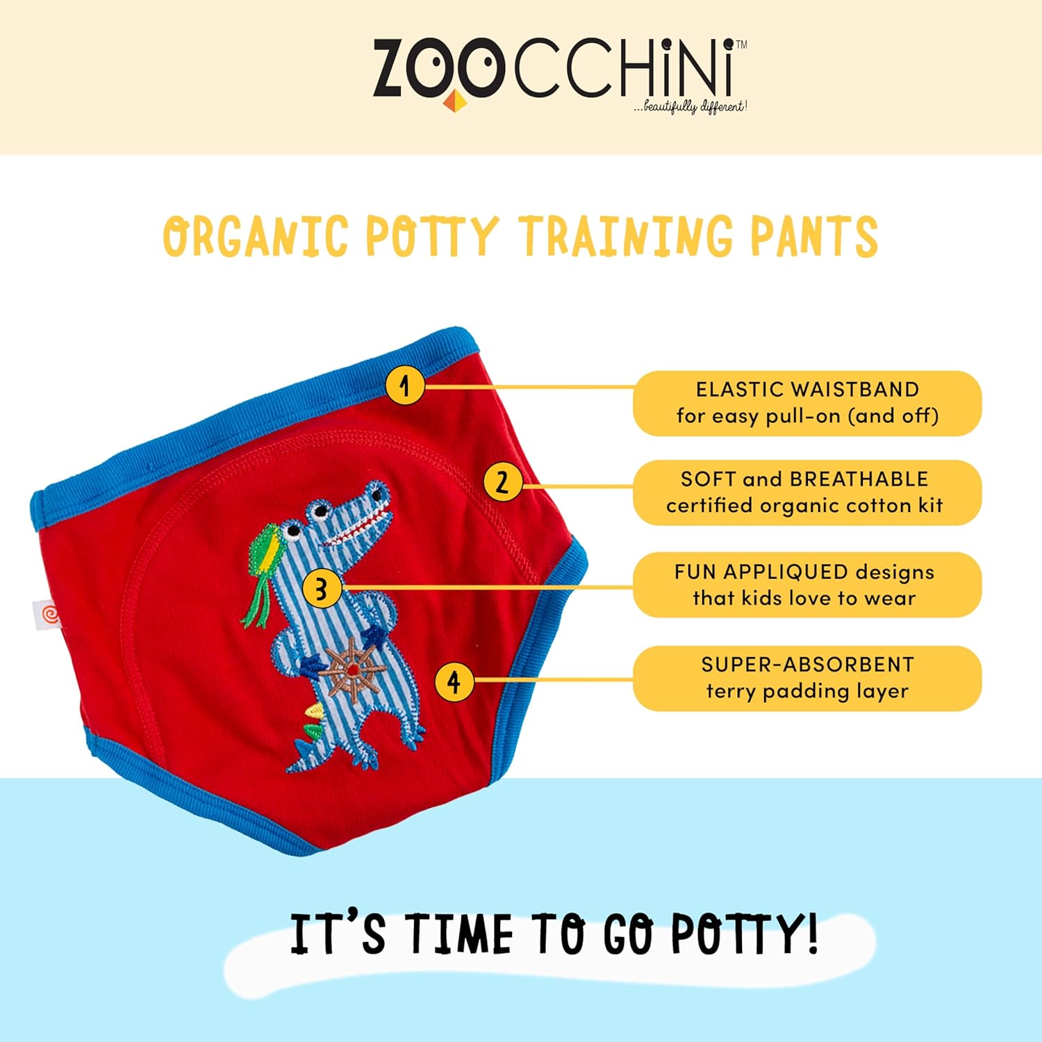 Girls 3 Piece Organic Training Pant Set-Safari Friends (2T-3T), Multi