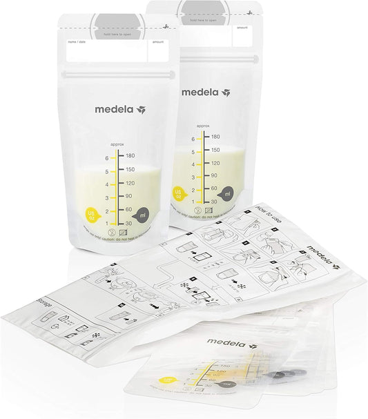 Breast Milk Storage Solution Set, Breastfeeding Supplies & Containers, Breastmilk Organizer, Made without BPA, Clear, 45 Piece Set