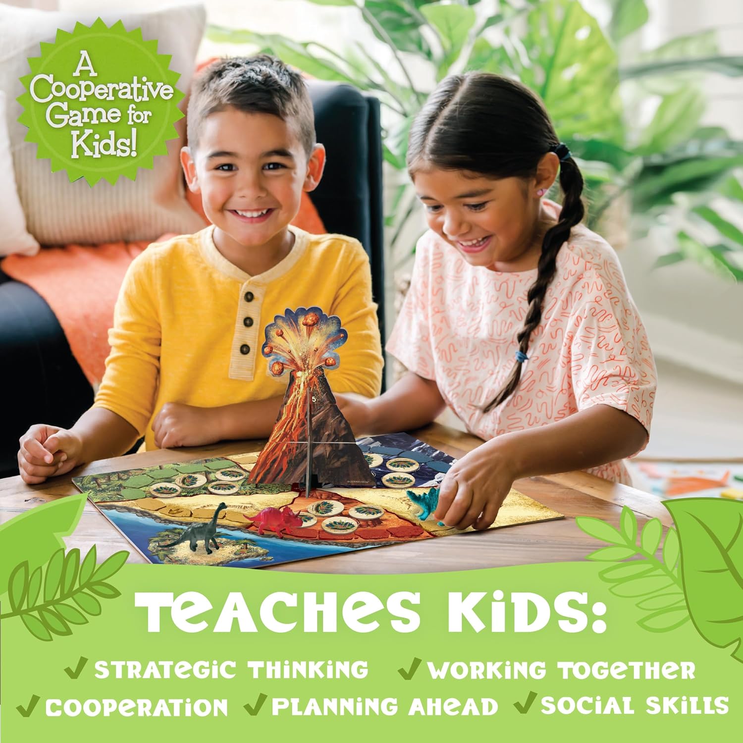 Dinosaur Escape Award Winning Cooperative Memory Game of Logic and Luck for 2 to 4 Kids Ages 4+