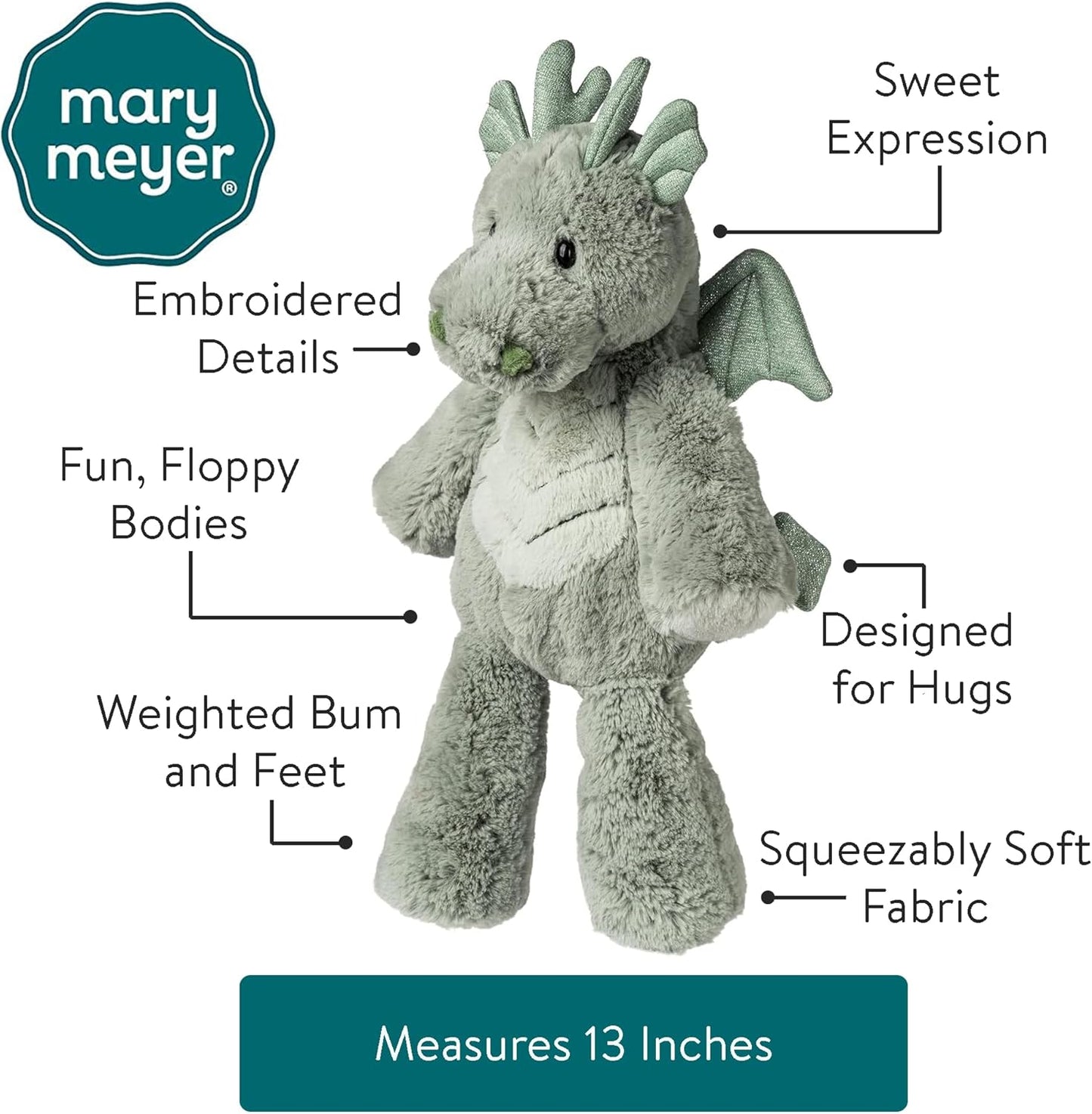 - Marshmallow Zoo Plush Animal Toy - Dragon - 13"