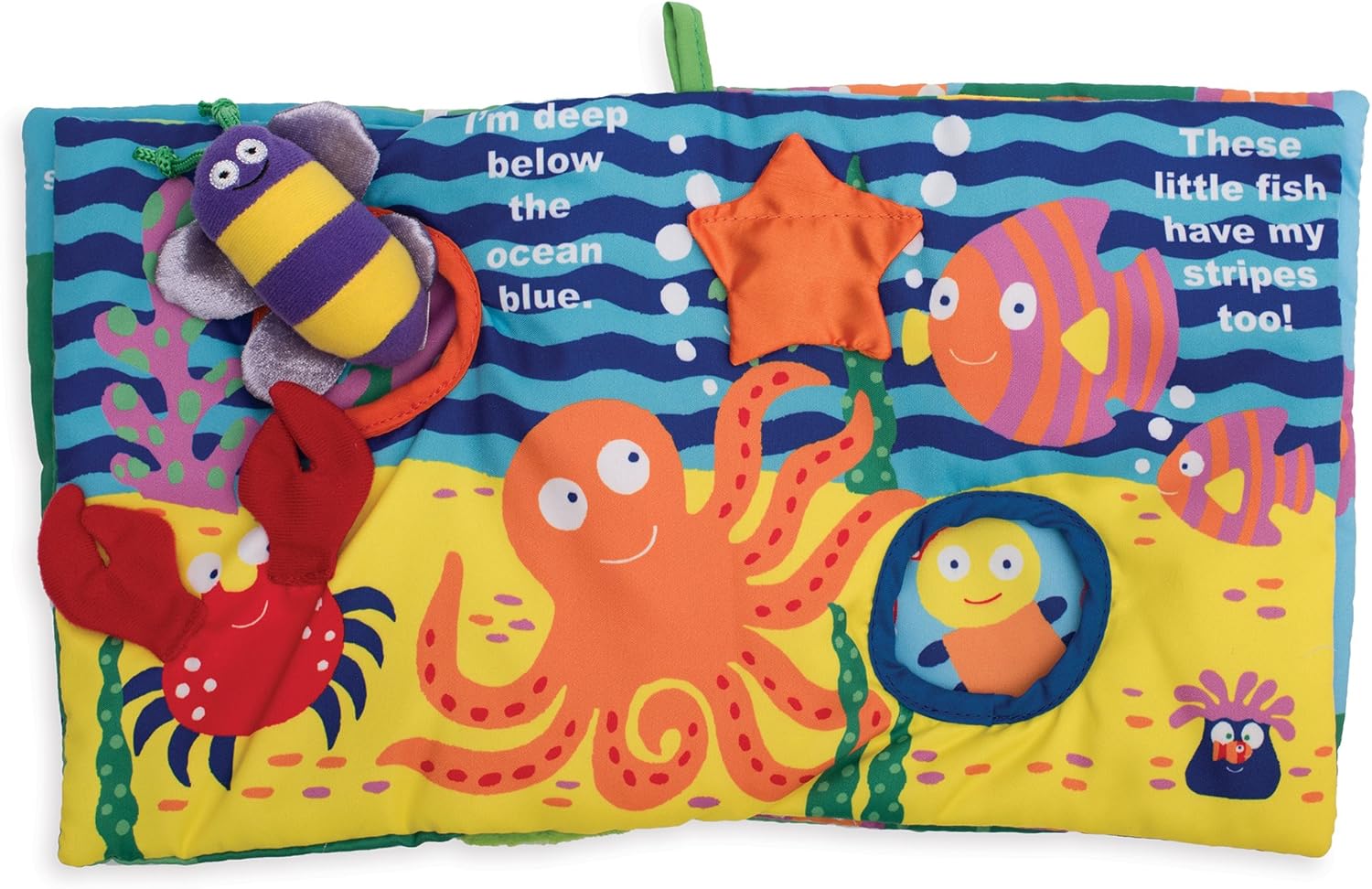 Soft Activity Book with Tethered Toy, Buzzing Through