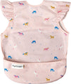 Mess Proof Baby Bib Waterproof Toddler and Baby Apron Bib Machine Washable Unicorn Confetti