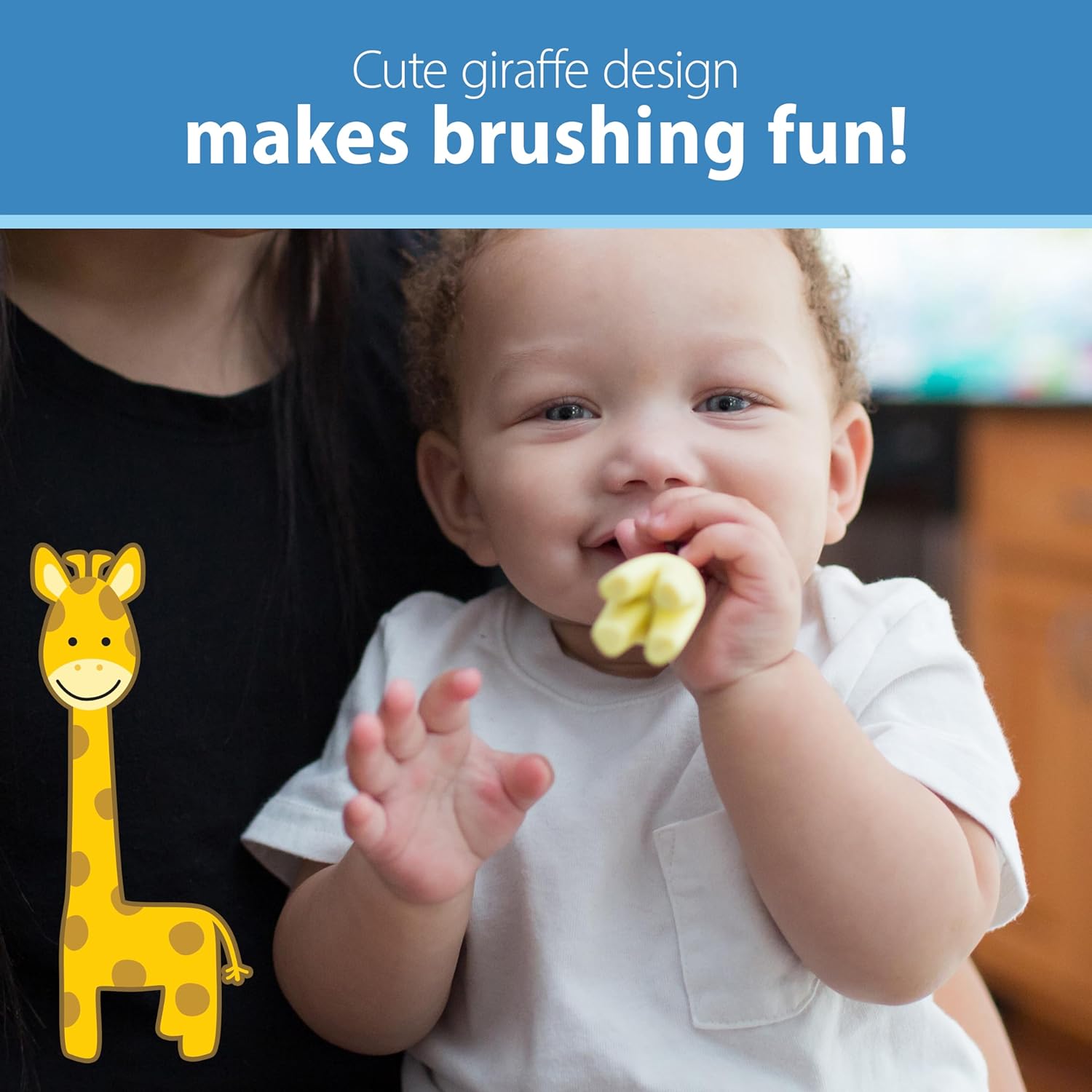 Infant-To-Toddler Training Toothbrush, Soft for Baby'S First Teeth, Giraffe, BPA Free, 0-3 Years