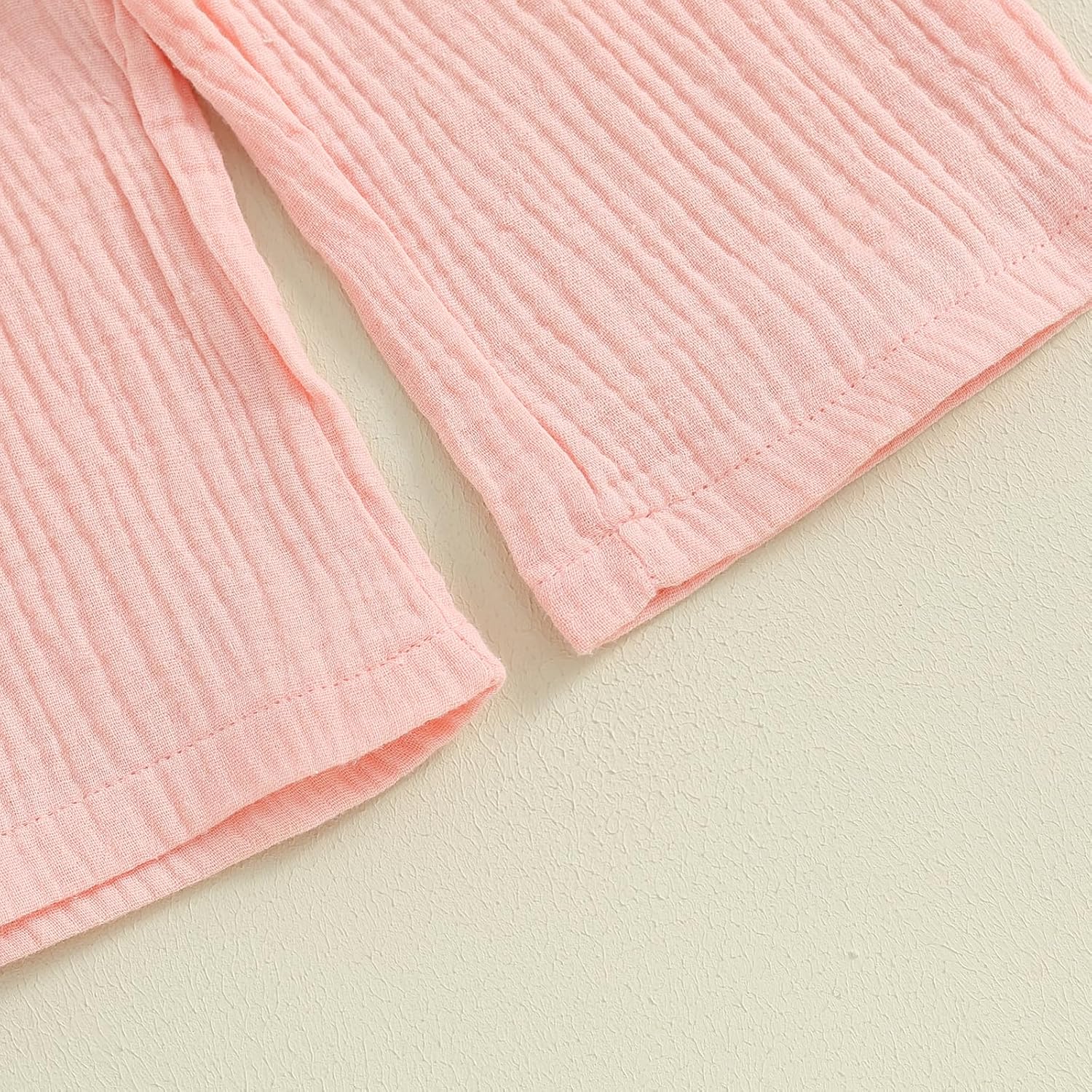 Toddler Baby Girls' 2Pcs Outfits Solid Color Sleeveless Tunic Top Boho Linen Pants Set Girls Summer Clothes
