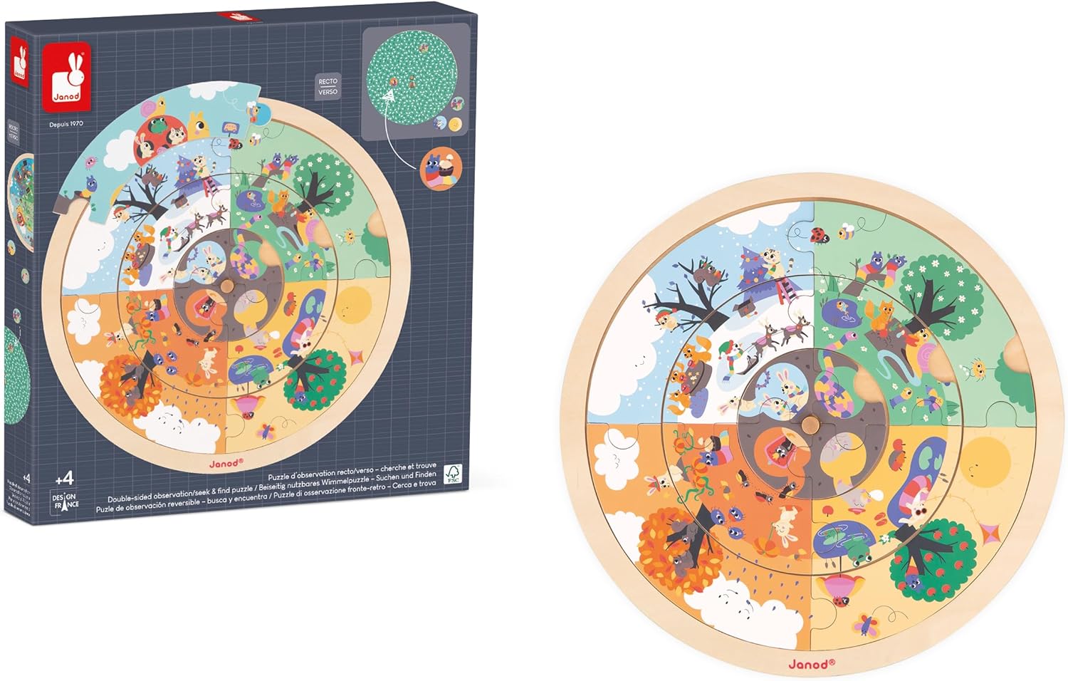 - Garden - Observation Puzzle - Educational Game - Learn the Concept of Time - Early-Discovery for Children and Toddlers - from 4 Years + - Multilingual - J05090