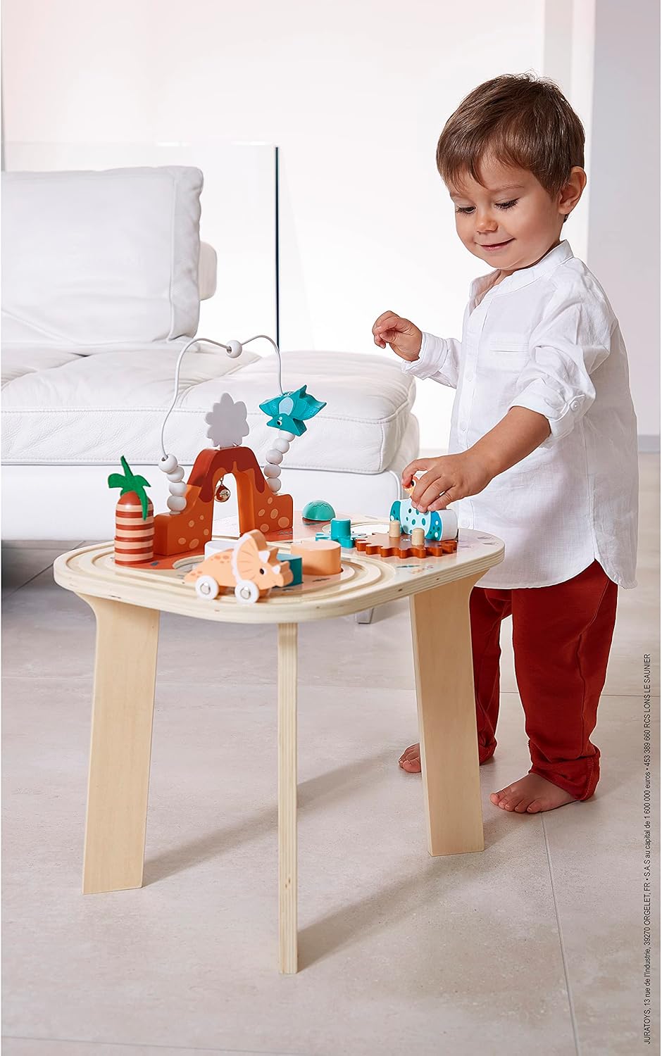 - Activity Table Dinosaur - 8 Little Games - Multiple Entertanment Toy - Early Development for Children and Toddlers - from 12 Months - J05825